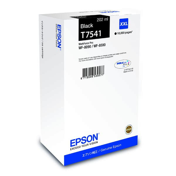 Epson original ink C13T754140, T7541, XXL, black, 202ml, Epson WorkForce Pro WF-8090DW, WF-8590DWF