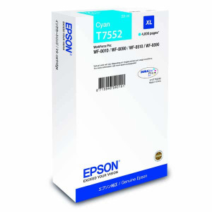 Epson original ink C13T755240, T7552, XL, cyan, 4000str., 39ml, 1ks, Epson WorkForce Pro WF-8590DWF