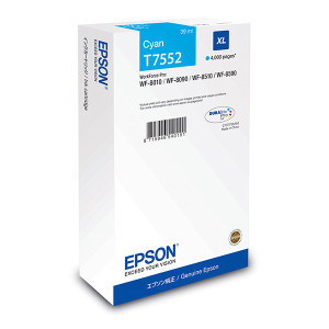 Epson original ink C13T75524N, T7552, XL, cyan, 4000str., 39ml, 1ks