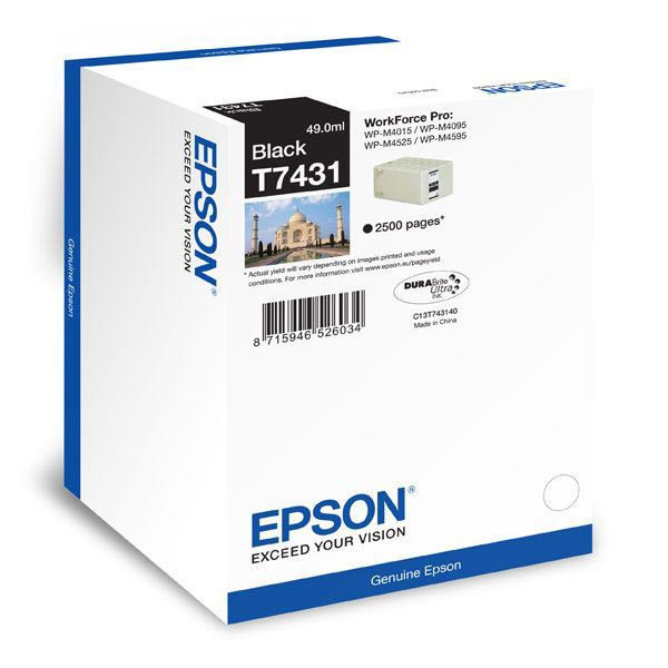 Epson original ink C13T866140, T8661, XL, black, 2500str., 55,8ml, 1ks, Epson WorkForce Pro WF-M5690DWF
