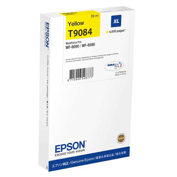 Epson original ink C13T908440, T9084, XL, yellow, 39ml, Epson WorkForce Pro WF-6090DW