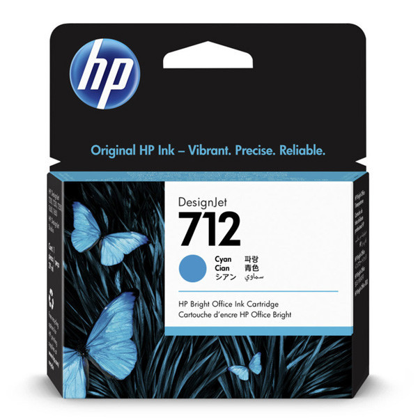 HP original ink 3ED67A, HP 712, cyan, 29ml