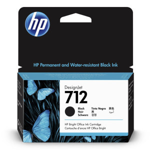 HP original ink 3ED70A, HP 712, black, 38ml