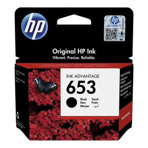 HP original ink 3YM75AE, HP 653, black, 360str.