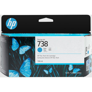 HP original ink 498N5A, HP 738, cyan, 130ml