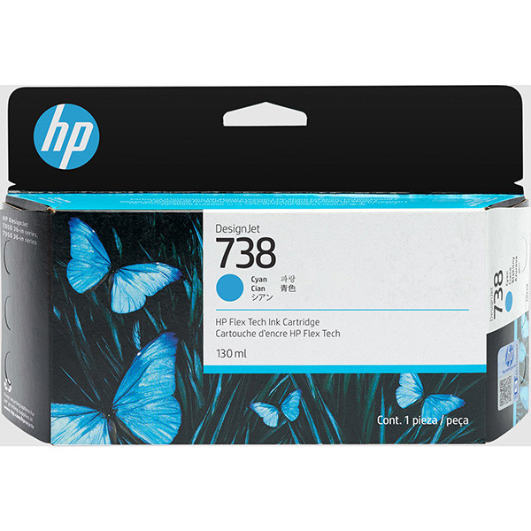 HP original ink 498N5A, HP 738, cyan, 130ml
