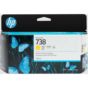 HP original ink 498N7A, HP 738, žltá, 130ml