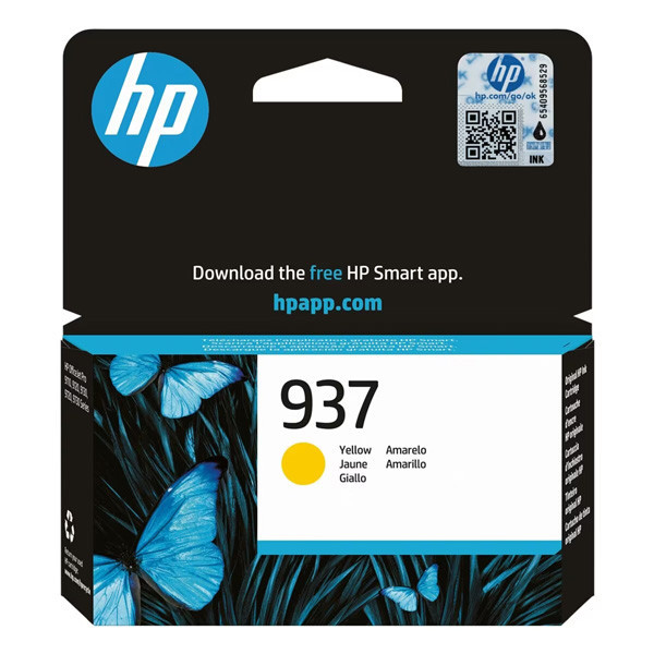 HP original ink 4S6W4NE, HP 937, yellow, 800str.