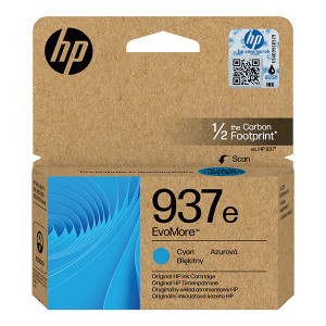 HP original ink EvoMore 4S6W6NE, HP 937e, cyan, 1650str.