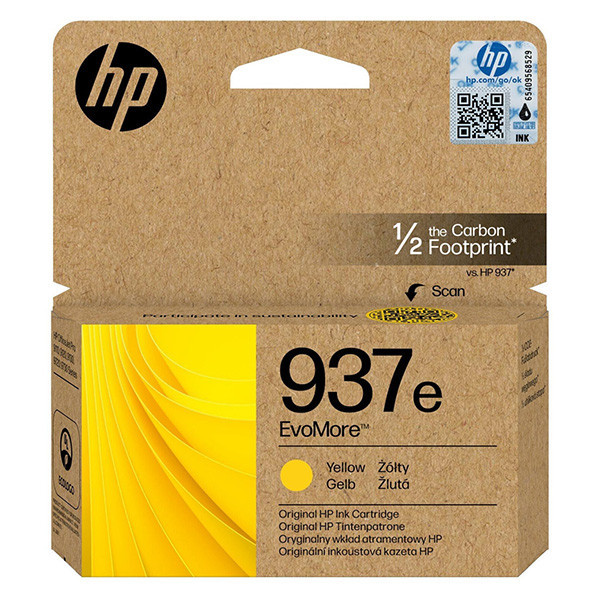 HP original ink EvoMore 4S6W8NE, HP 937e, yellow, 1650str.