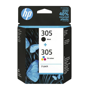 HP original ink 6ZD17AE#301, HP 305, blister, 2-pack