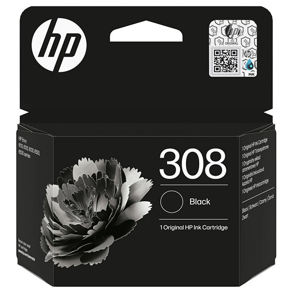 HP original ink 7FP21UE, HP 308, black, 160str.