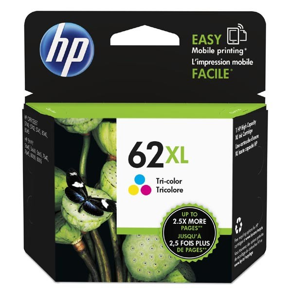 HP original ink C2P07AE, HP 62XL, color, 415str.