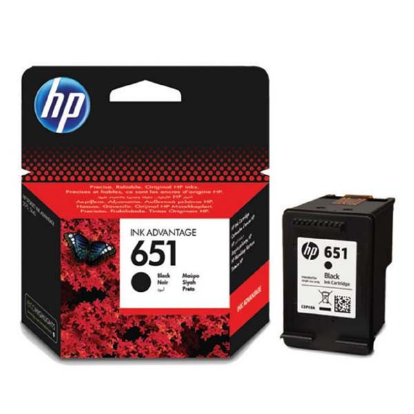 HP original ink C2P10AE, HP 651, black, 600str., HP DeskJet IA 5645, 5575, Officejet 202, 252 Mobile