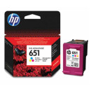 HP original ink C2P11AE, HP 651, tri-colour, 300str.