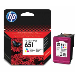 HP original ink C2P11AE, HP 651, tri-colour, 300str., HP DeskJet IA 5645, 5575, Officejet 202,252 Mobile