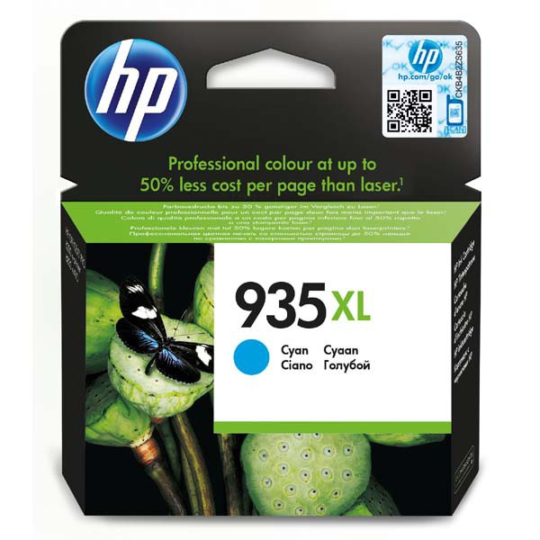HP original ink C2P24AE, HP 935XL, cyan, 825str., 9,5ml, HP Officejet 6812,6815,Officejet Pro 6230,6830,6835