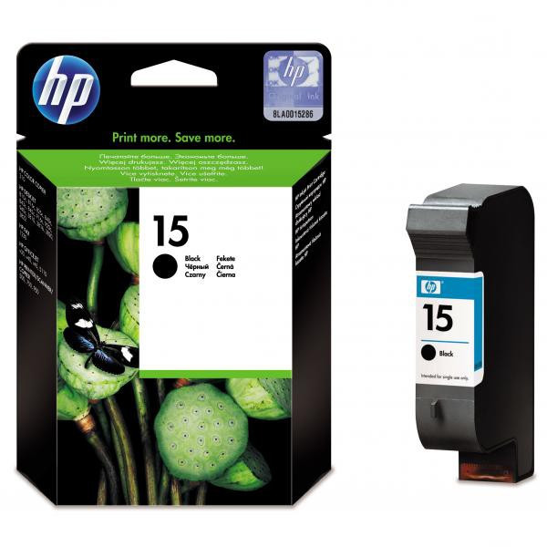HP original ink C6615DE, HP 15, black, 500str., 25ml, HP DeskJet 810, 840, 843c, PSC-750, 950, OJ-V40