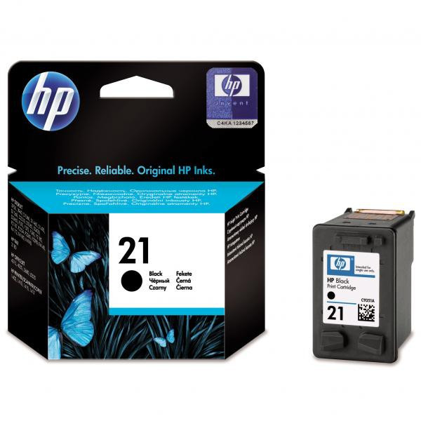 HP original ink C9351AE, HP 21, black, 150str., 5ml, HP PSC-1410, DeskJet F380, OJ-4300, Deskjet F2300