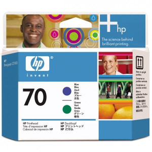 HP original tlačová hlava C9408A, HP 70, blue/green