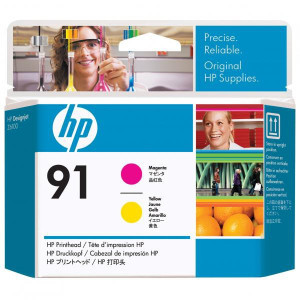 HP original tlačová hlava C9461A, HP 91, magenta/yellow