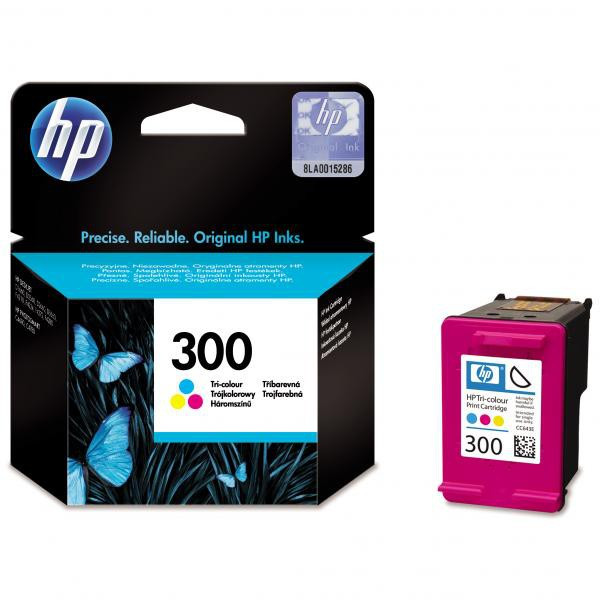 HP original ink CC643EE, HP 300, color, 165str., 4ml, HP DeskJet D2560, F4280, F4500