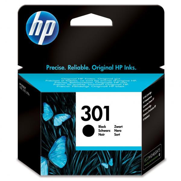 HP original ink CH561EE, HP 301, black, blister, 170str.