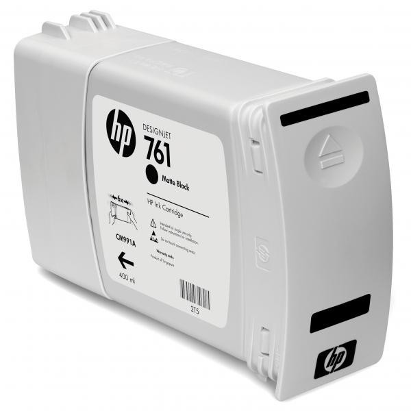 HP original ink CM991A, HP 761, matte black, 400ml