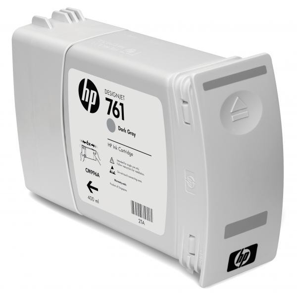 HP original ink CM996A, HP 761, dark grey, 400ml