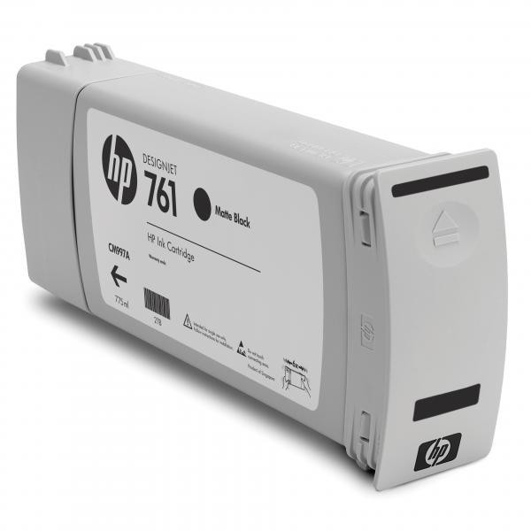 HP original ink CM997A, HP 761, matte black, 775ml