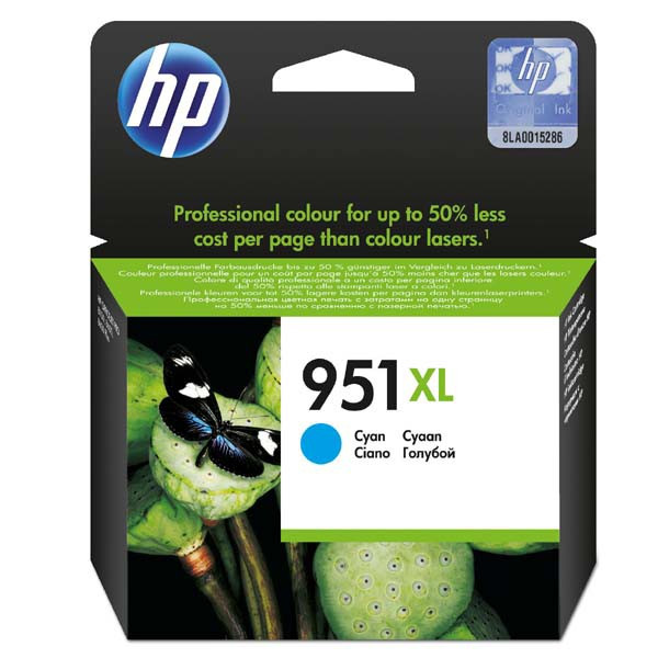 HP original ink CN046AE, HP 951XL, cyan, blister, 1500str., 24ml