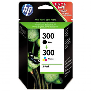 HP originální ink CN637EE, HP 300, black/color, 2 x 200str., 2x4ml, 2-pack + paper