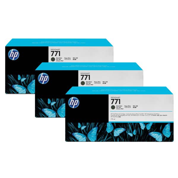 HP original ink CR250A, matte black, 3x775ml, HP 771, HP 3-Pack, Designjet Z6200
