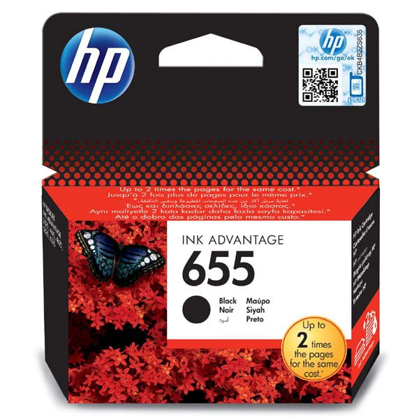 HP original ink CZ109AE, HP 655, black, 550str., HP Deskjet Ink Advantage 3525, 5525, 6525, 4615 e-AiO