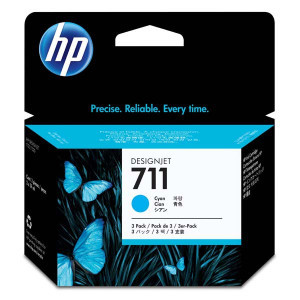 HP originální ink CZ134A, HP 711, cyan, 3x29ml, 3ks
