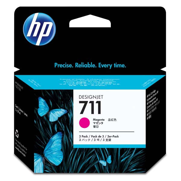 HP original ink CZ135A, HP 711, magenta, 3x29ml, 3ks