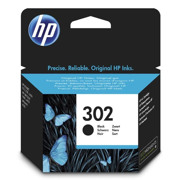 HP ink F6U66AE, HP 302, black, blister, 190str., 3.5ml