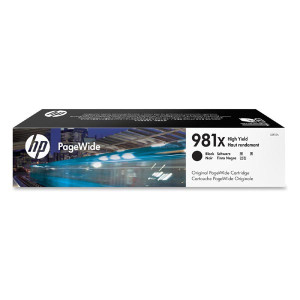 HP original ink L0R12A, HP 981X, black, 11000str., 194ml, high capacity, HP PageWide MFP E58650, 556, Flow 586