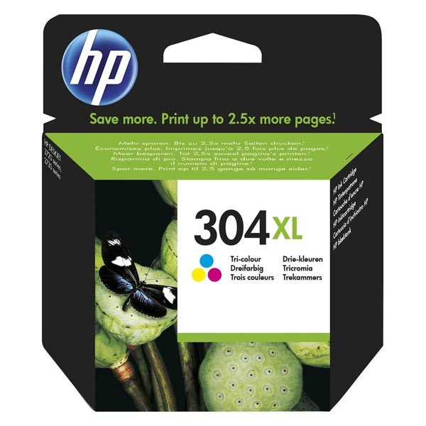 HP original ink N9K07AE, HP 304XL, Tri-color, blister, 300str., 7ml