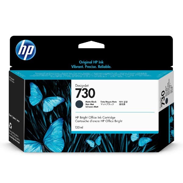 HP original ink P2V65A, HP 730, matte black, 130ml