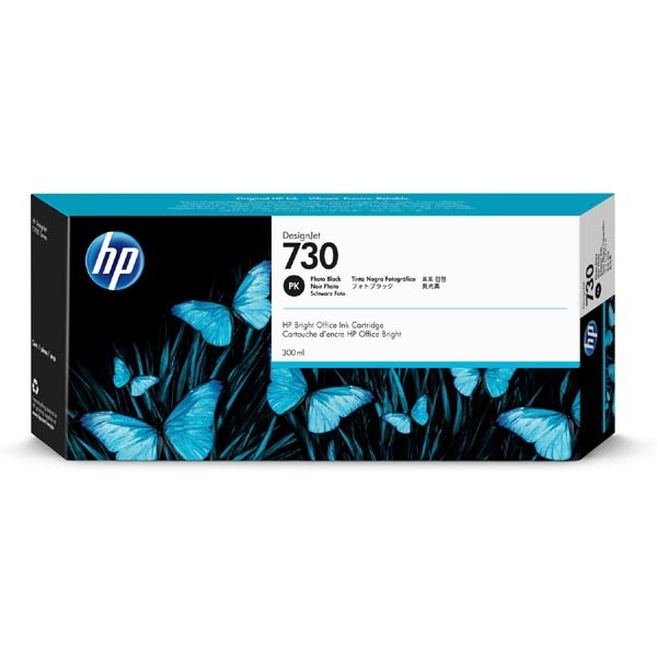 HP original ink P2V73A, HP 730, photo black, 300ml
