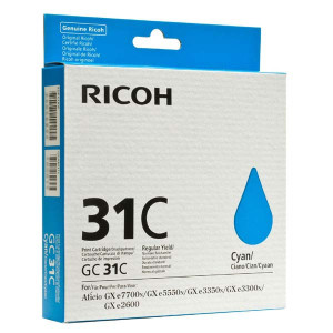 Ricoh originál gélová náplň 405689, cyan, typ GC 31C, Ricoh GXe2600/GXe3000N/GXe3300N/GXe3350N