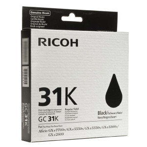 Ricoh original gélová náplň 405688, black, typ GC 31, Ricoh GXe2600/GXe3000N/GXe3300N/GXe3350N