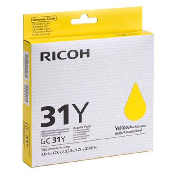 Ricoh original gélová náplň 405691, yellow, Typ GC 31Y, Ricoh GXe2600/GXe3000N/GXe3300N/GXe33