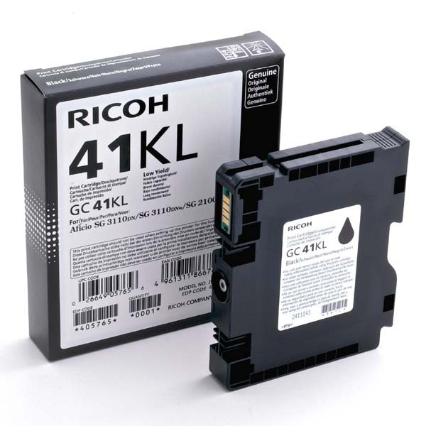 Ricoh originální gelová náplň 405765, GC41KL, black, 600str.