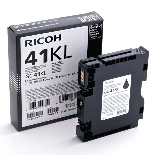 Ricoh original gélová náplň 405765, black, 600str., GC41KL, Ricoh AFICIO SG 3100, SG 3110
