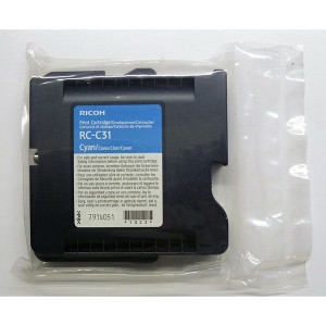 Ricoh original gélová náplň 405505, typ RC-C31, cyan, 2500str.
