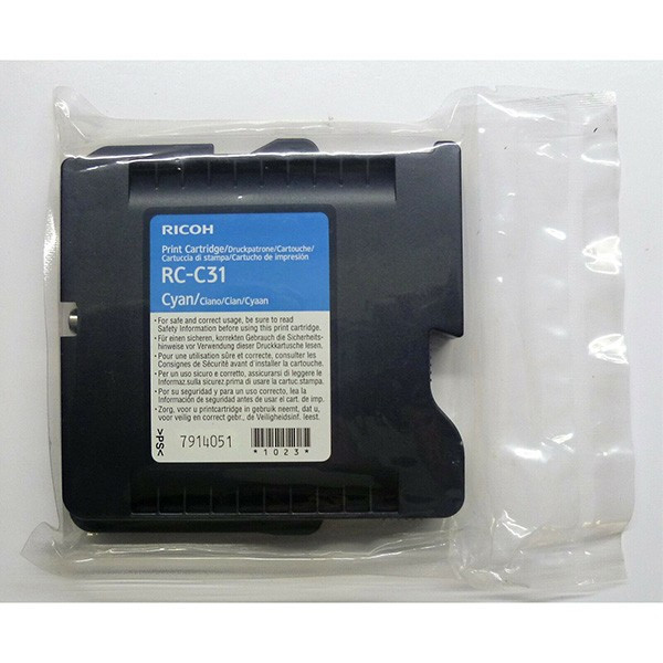 Ricoh original gélová náplň 405505, typ RC-C31, cyan, 2500str.