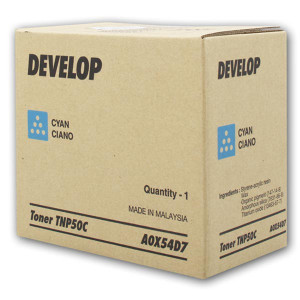 Develop originál toner A0X54D7, TNP-50C, cyan, 5000str.