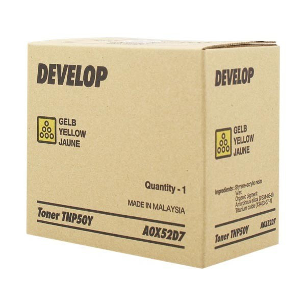 Develop original toner A0X52D7, TNP-50Y, yellow, 5000str.